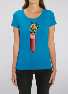 Tricou femei medium fit "Flori-n salam"