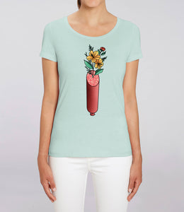 Tricou femei medium fit "Flori-n salam"