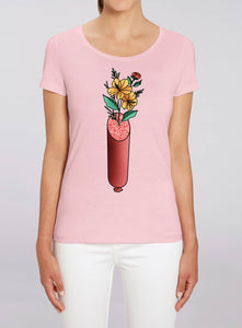 Tricou femei medium fit "Flori-n salam"