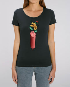 Tricou femei medium fit "Flori-n salam"