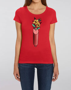 Tricou femei medium fit "Flori-n salam"
